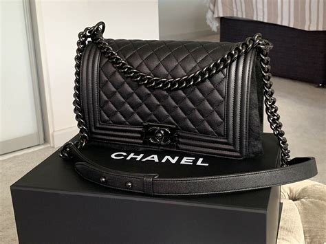 chanel boy purse black|chanel boyfriend handbag.